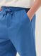 Boys' blue pure cotton shorts, comfort fit_2