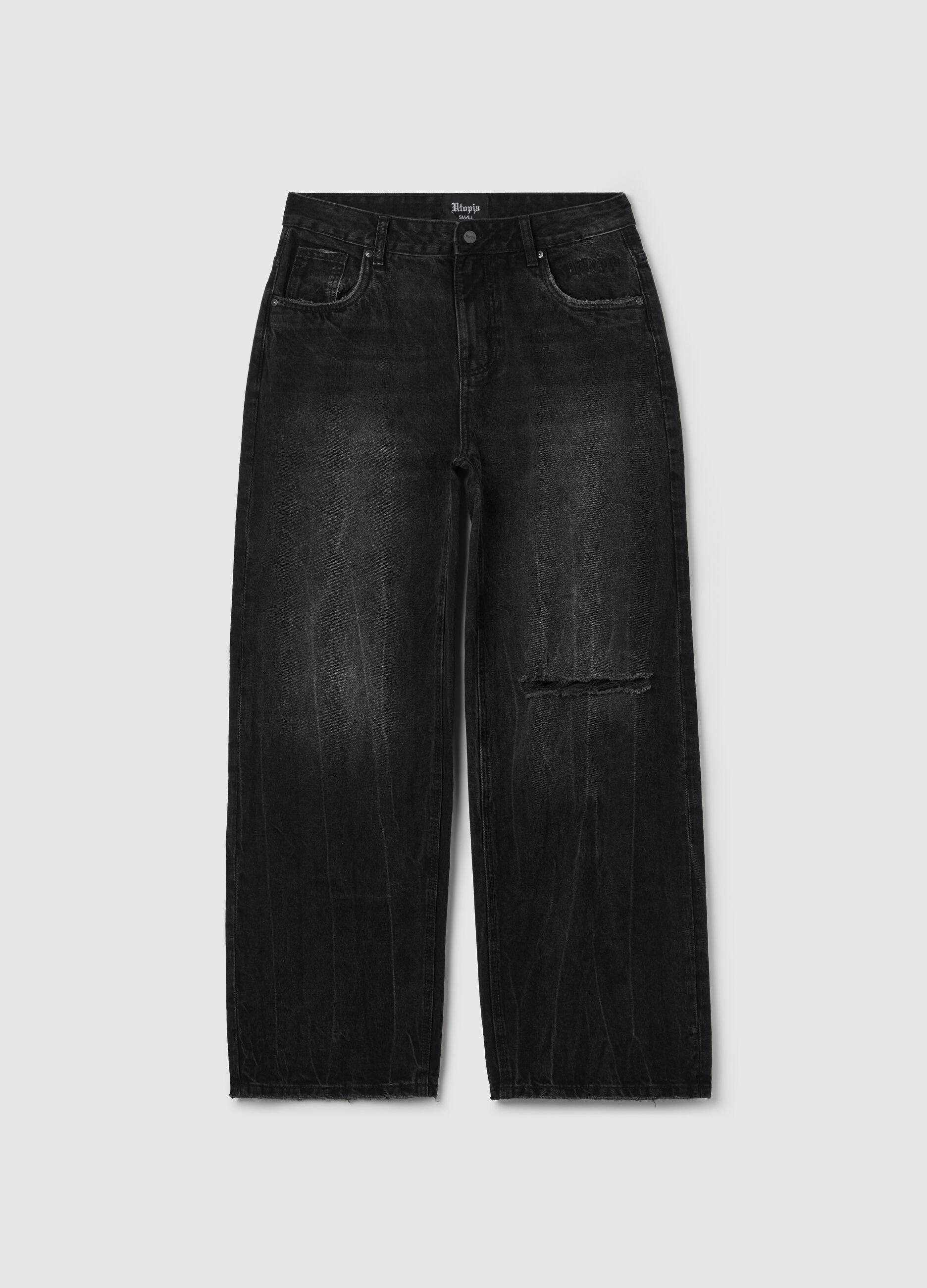 Baggy Denim Washed Black