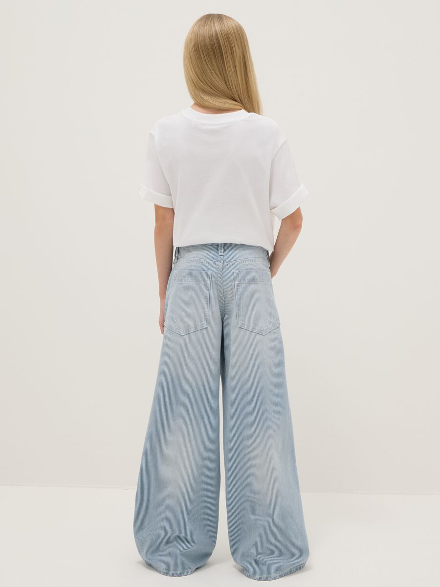 Girls' multicolour pure cotton wide leg trousers_1