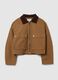 Brown pure cotton regular fit jacket_4