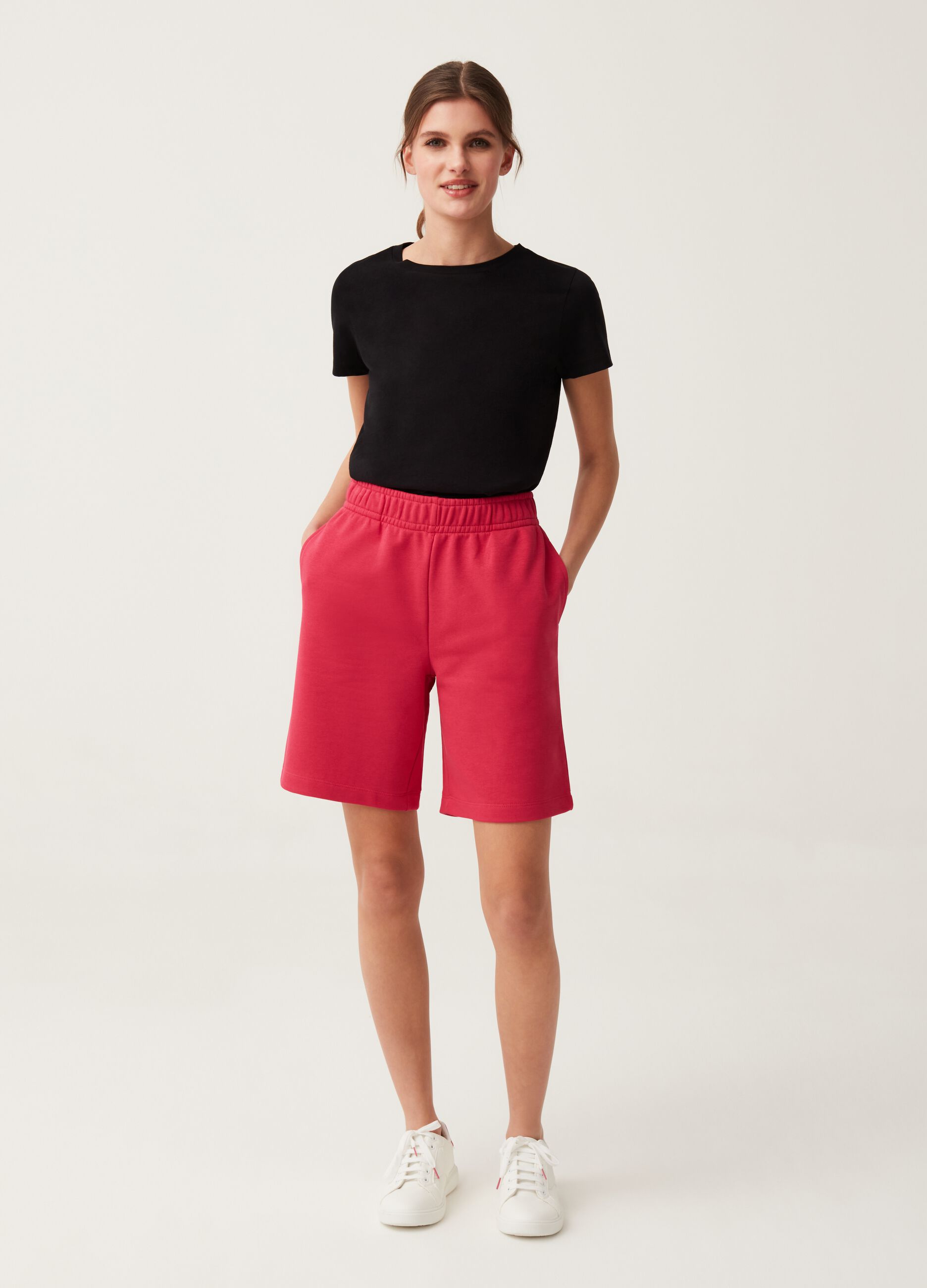 Fitness Bermuda shorts in French terry