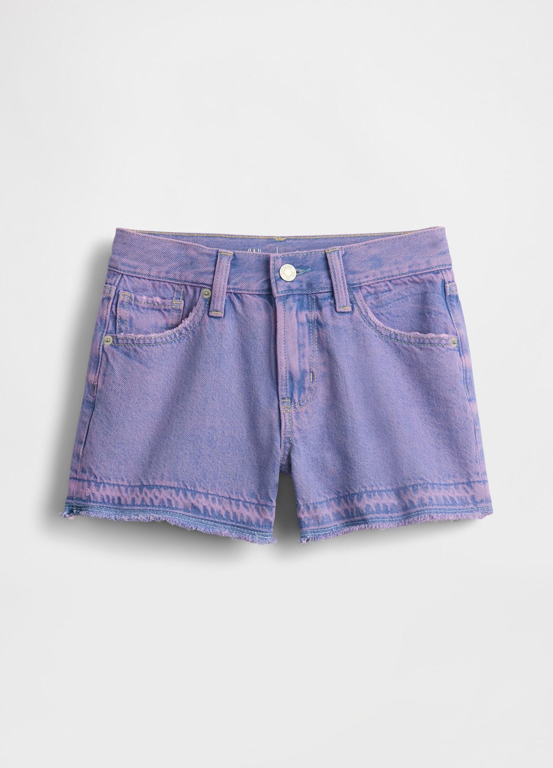 Purple Denim Shorts for Girls