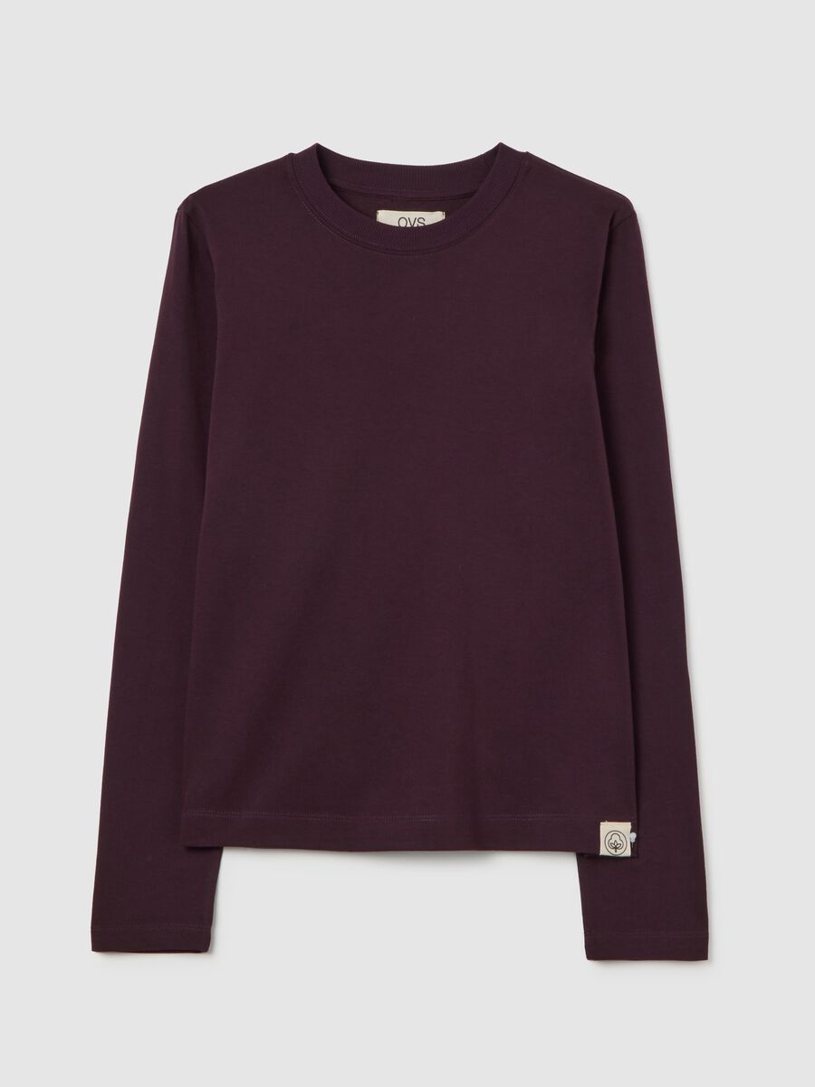 Purple pure cotton regular fit sweater_4