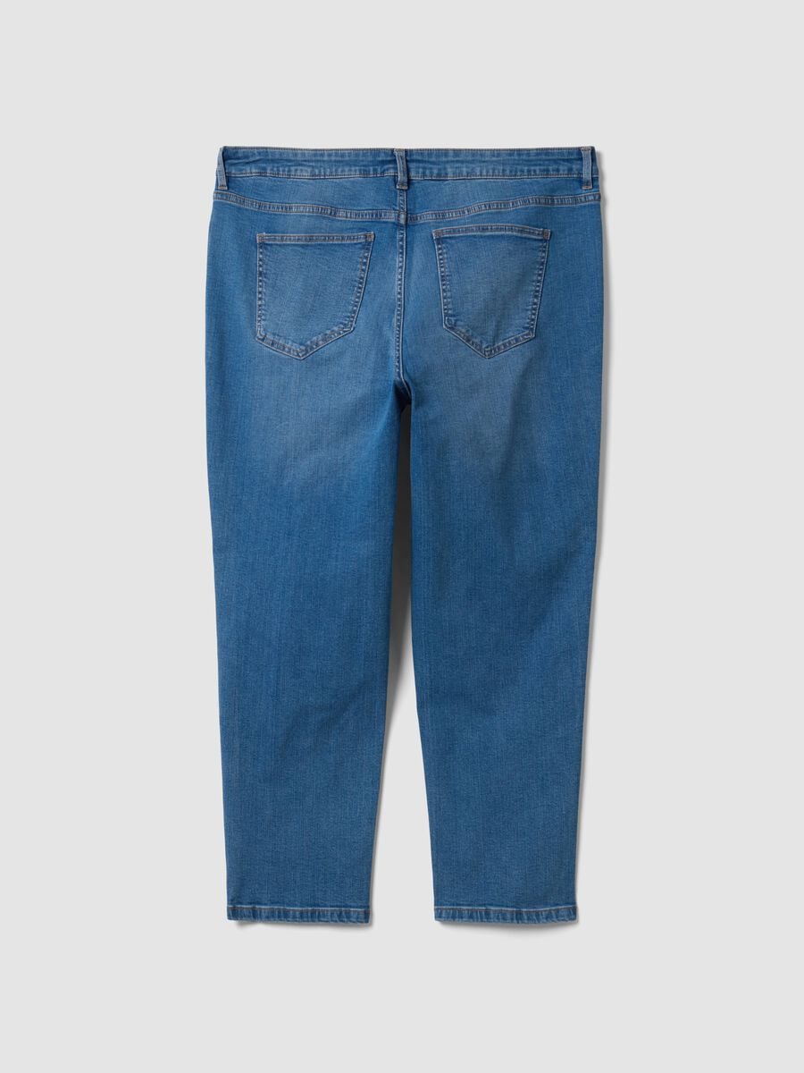 Jeans denim blu in cotone elasticizzato slim fit_2