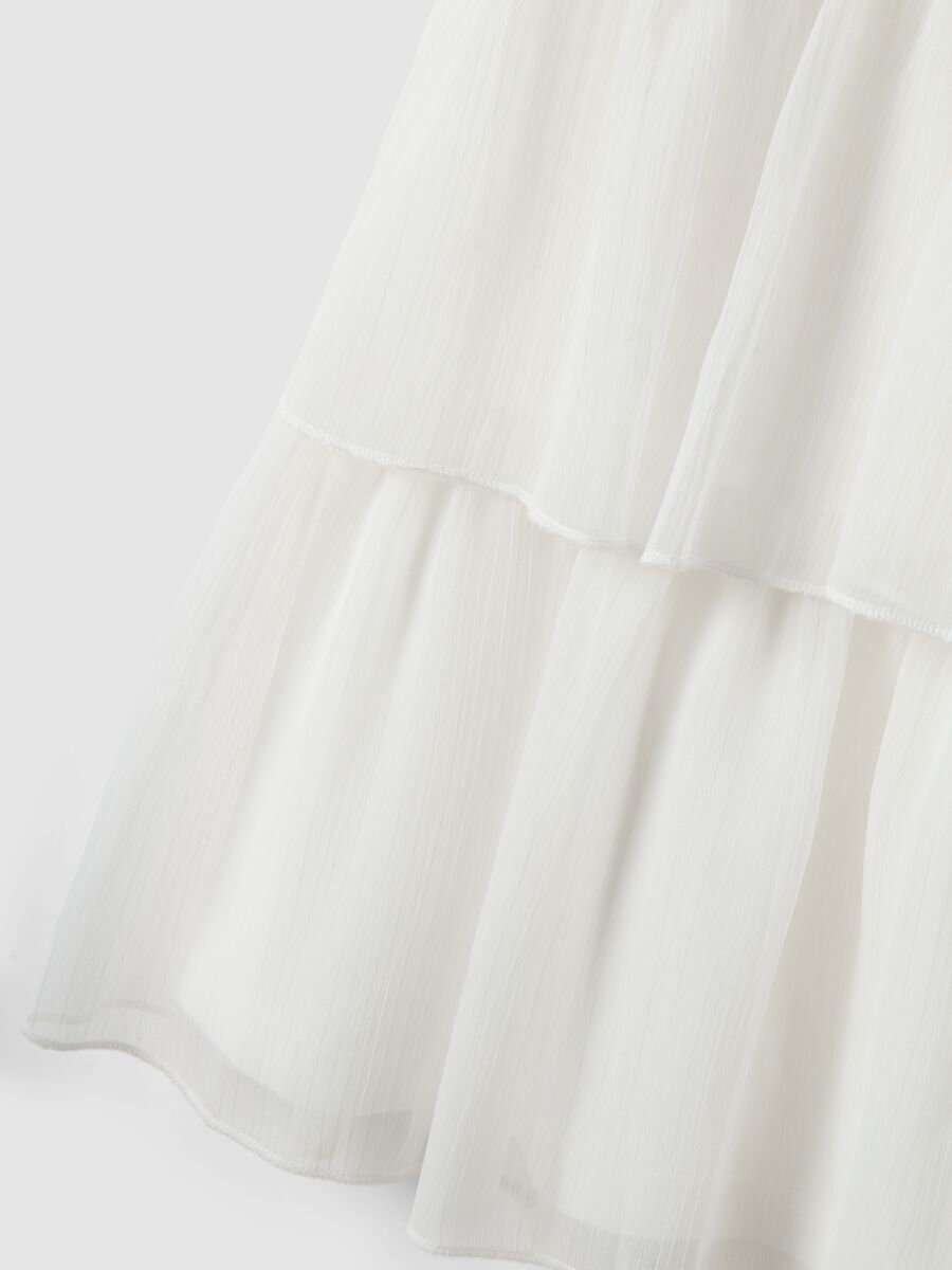 White pure cotton dress regular fit for girls_3