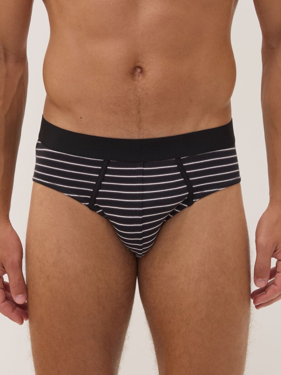Pack of five multicolour organic stretch-cotton briefs_1