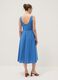 Blue pure cotton dress with boat neckline_2