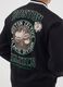 Black cotton blend bomber jacket with Celtics prints_3