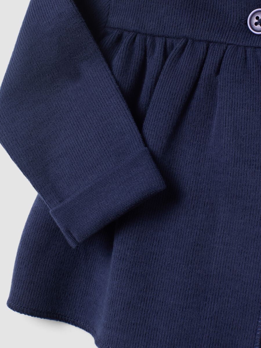 Blaue Kapuzen-Sweatjacke aus reiner Bio-Baumwolle f&uuml;r Baby M&auml;dchen_3