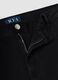 Black cotton and stretch viscose denim jeans with bootcut fit_6