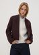 Burgundy purple regular-fit jacket with zip_0