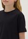 T-shirt preta de algod&atilde;o puro para menina com corte boxy_2