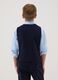 Boys' regular fit blue stretch cotton waistcoat_2