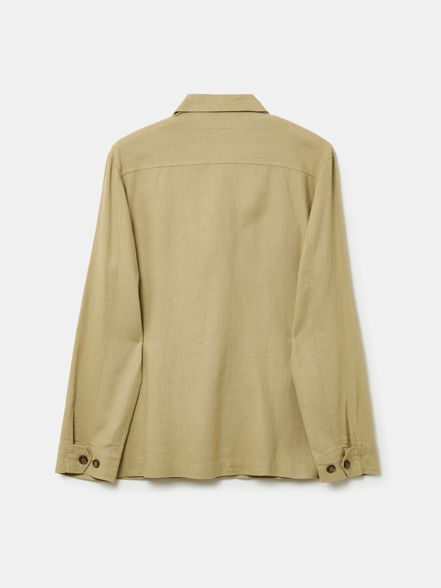 Safari jacket in linen and viscose_4
