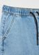 Denim joggers with drawstring and "Skate" print_2