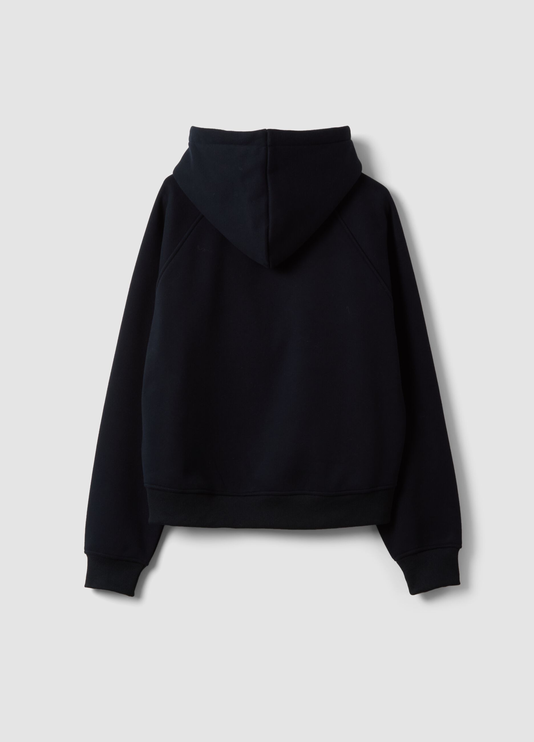 Felpa blu con fiocco in tessuto elasticizzato regular fit
