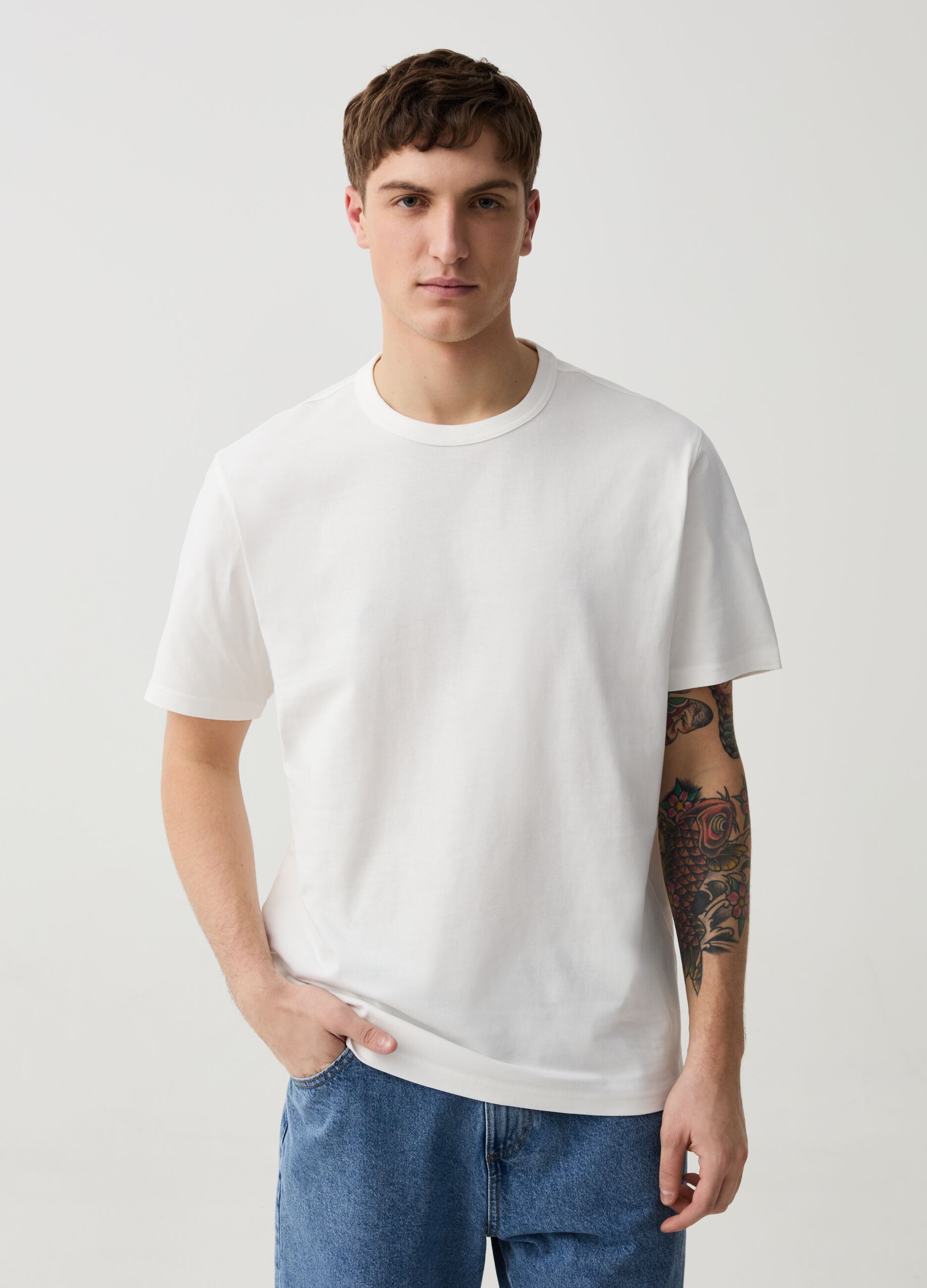 Camiseta relaxed fit de algodón