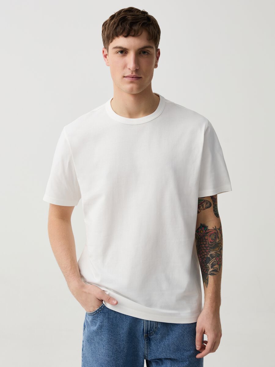 T-shirt relaxed fit in cotone_0