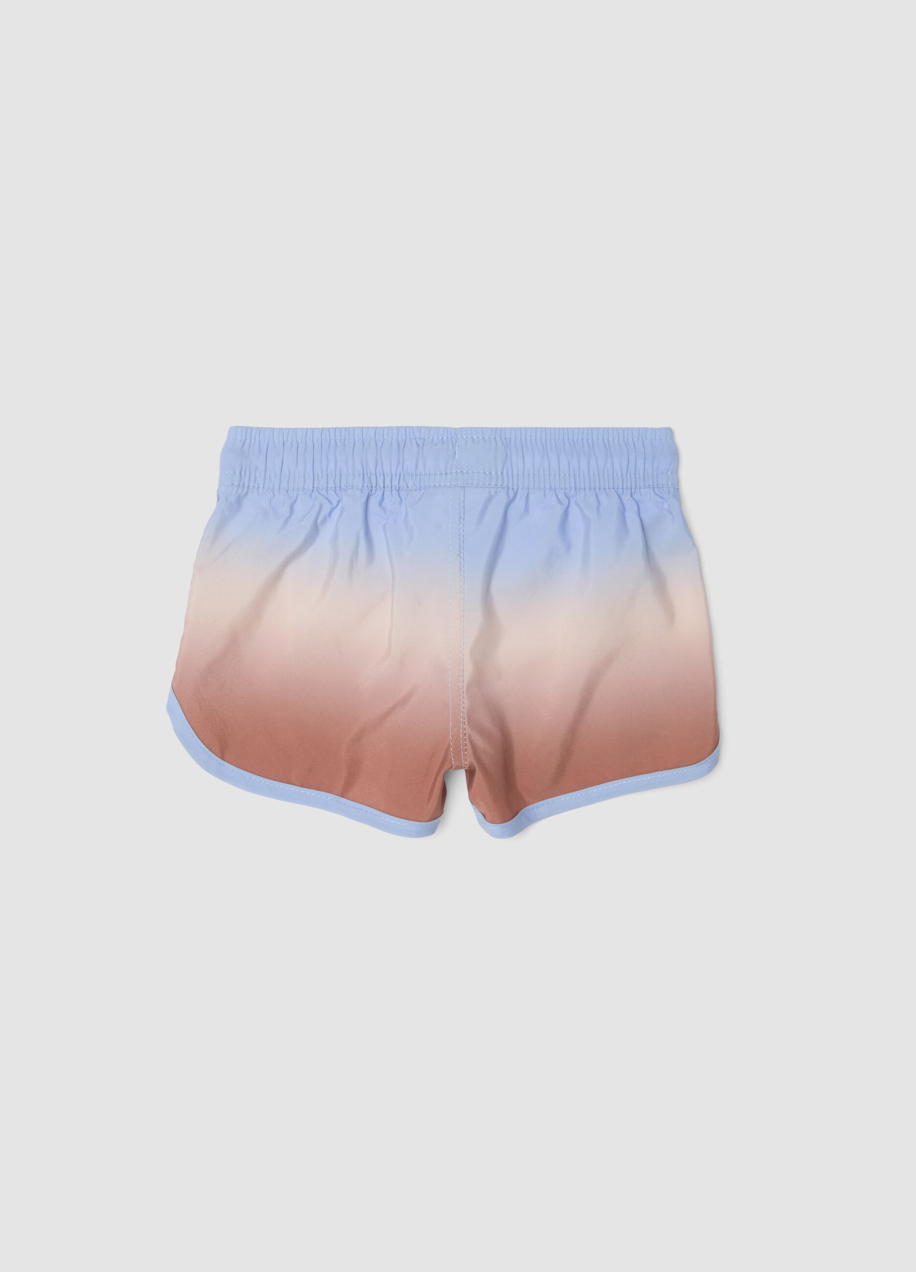 Blue ombr&eacute; baby boxer swim shorts