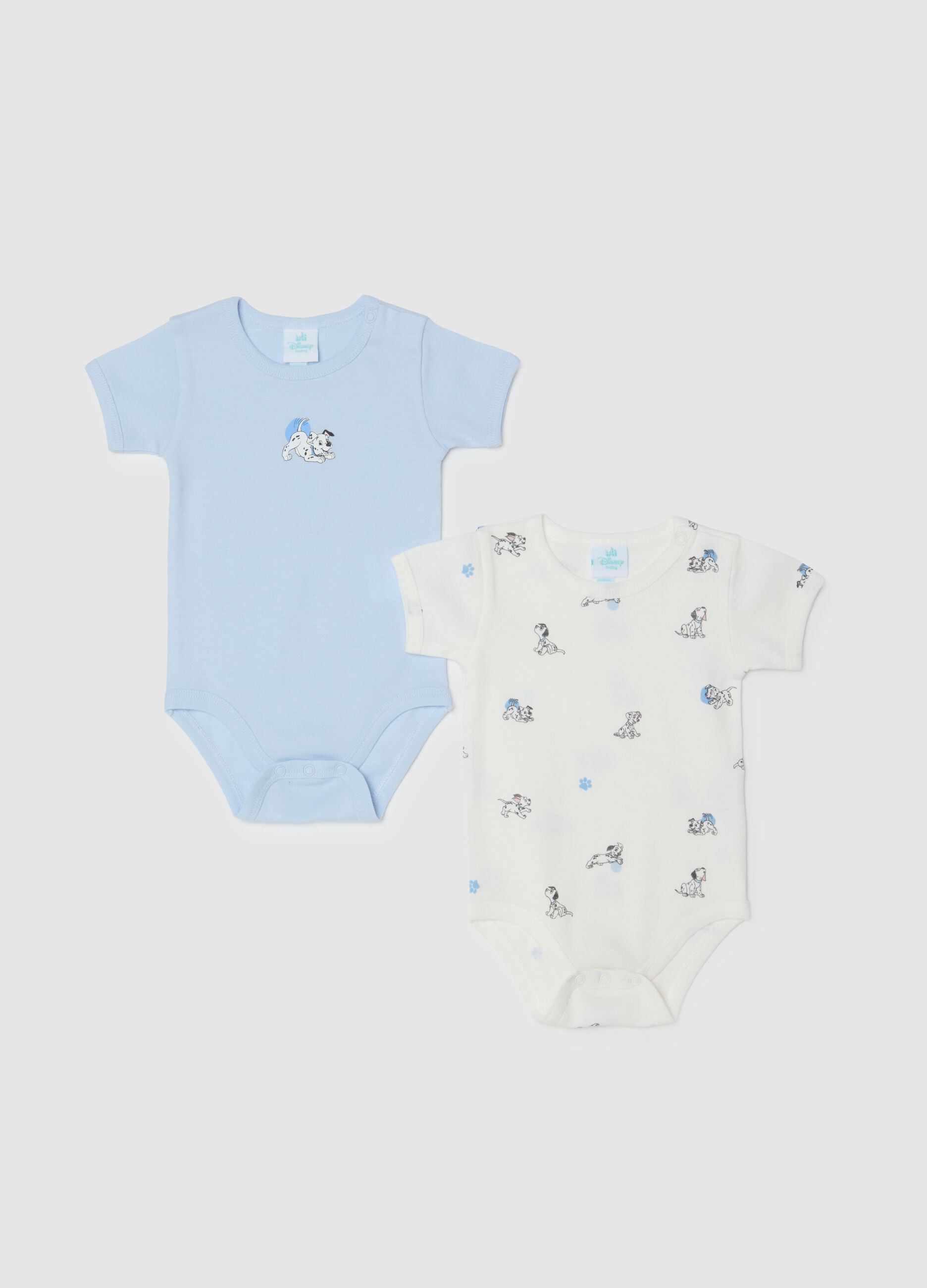 Pack of multicolour newborn bodysuits in pure cotton with prints