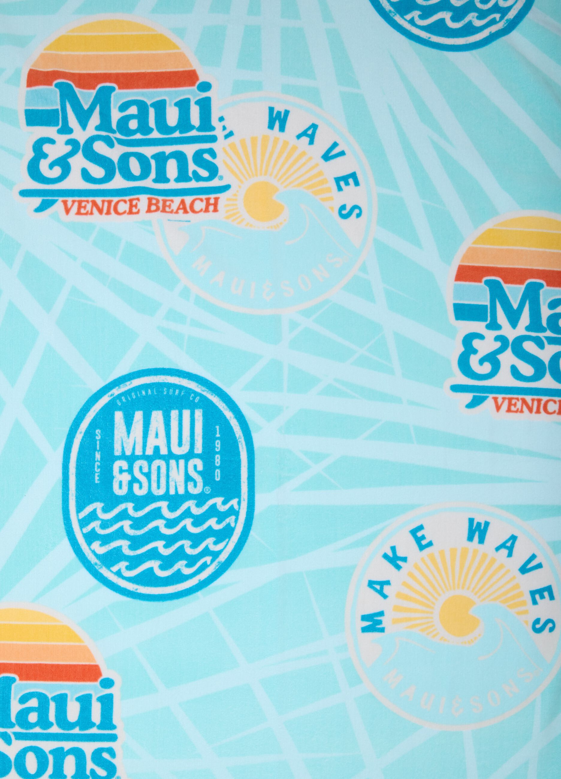 Blue pure cotton beach towel