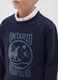Boys' blue pure cotton sweatshirt regular fit_2