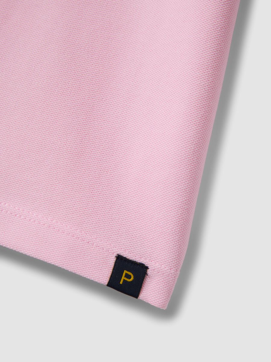 Pink organic cotton polo regular fit_1