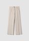Cal&ccedil;as The Iconic Pants bege em algod&atilde;o el&aacute;stico canelado, straight fit_4
