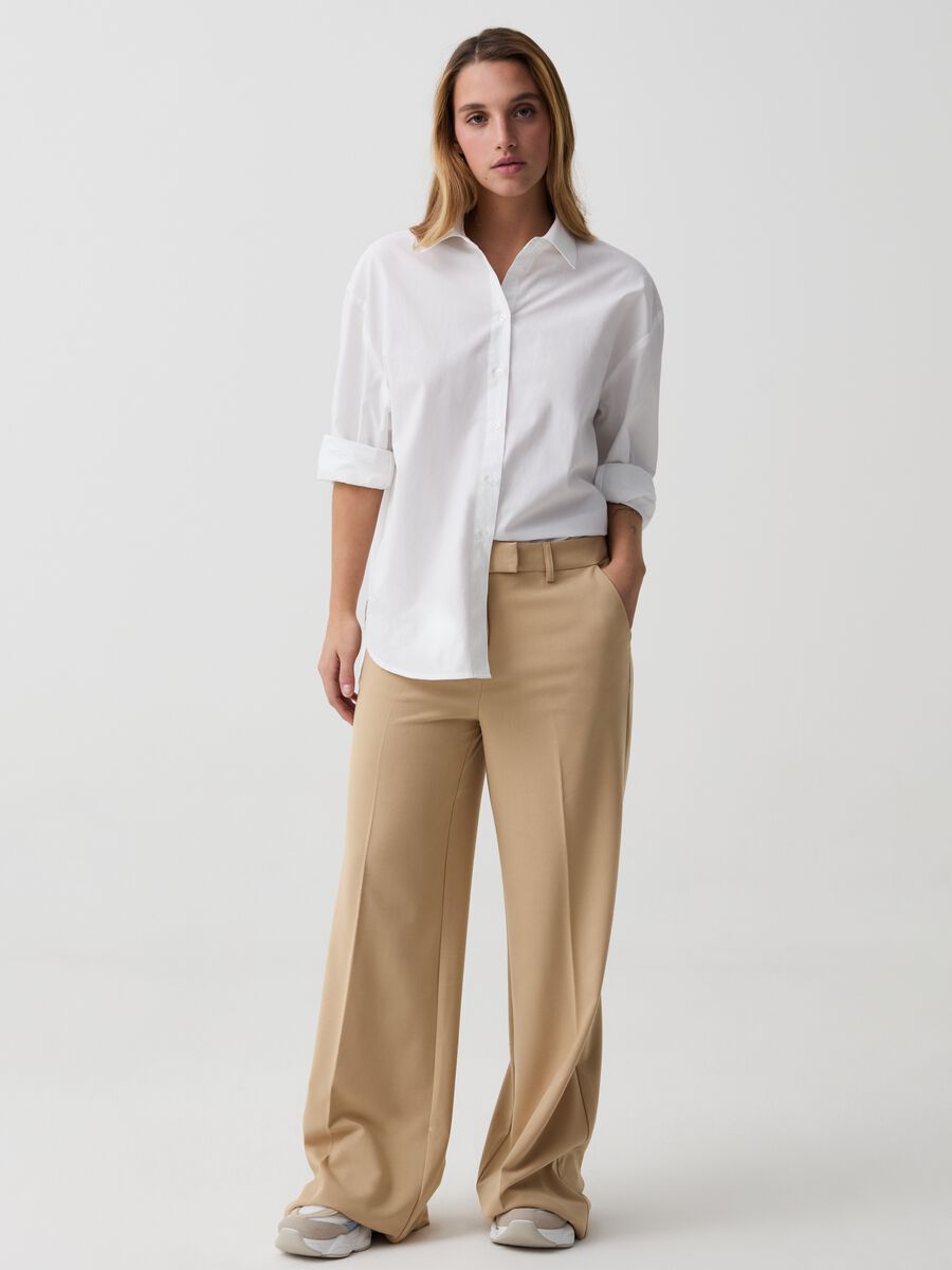 Wide-leg tailored trousers_0