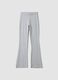 Girls&rsquo; grey flared leggings in stretch organic cotton_3