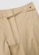 Beige Stretch Baumwoll-Chinos mit weitem Bein_5