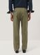 Green pure cotton carrot-fit chino trousers_2