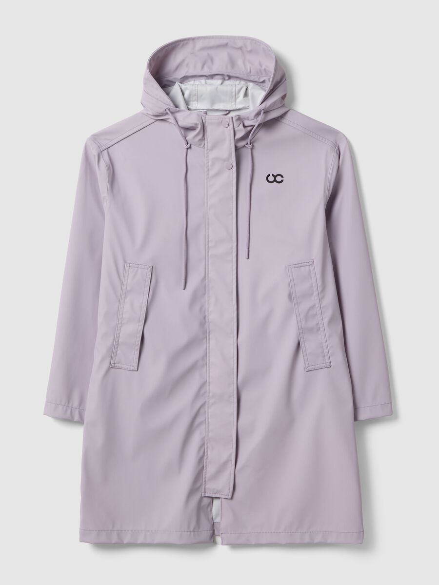 Purple waterproof hooded jacket with regular fit_4