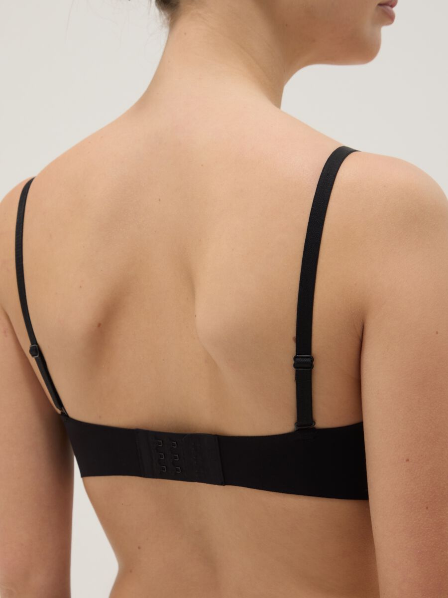 Black Balconette Bra with Removable Padding_2