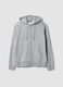 Grey cotton-blend hoodie with crew neck_0