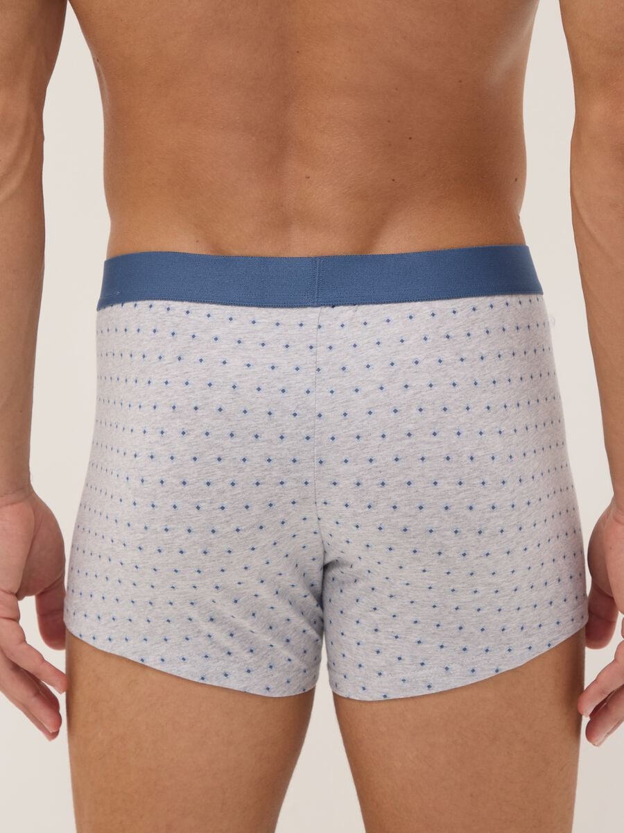 Three-pack of grey polka-dot organic stretch cotton boxers_2