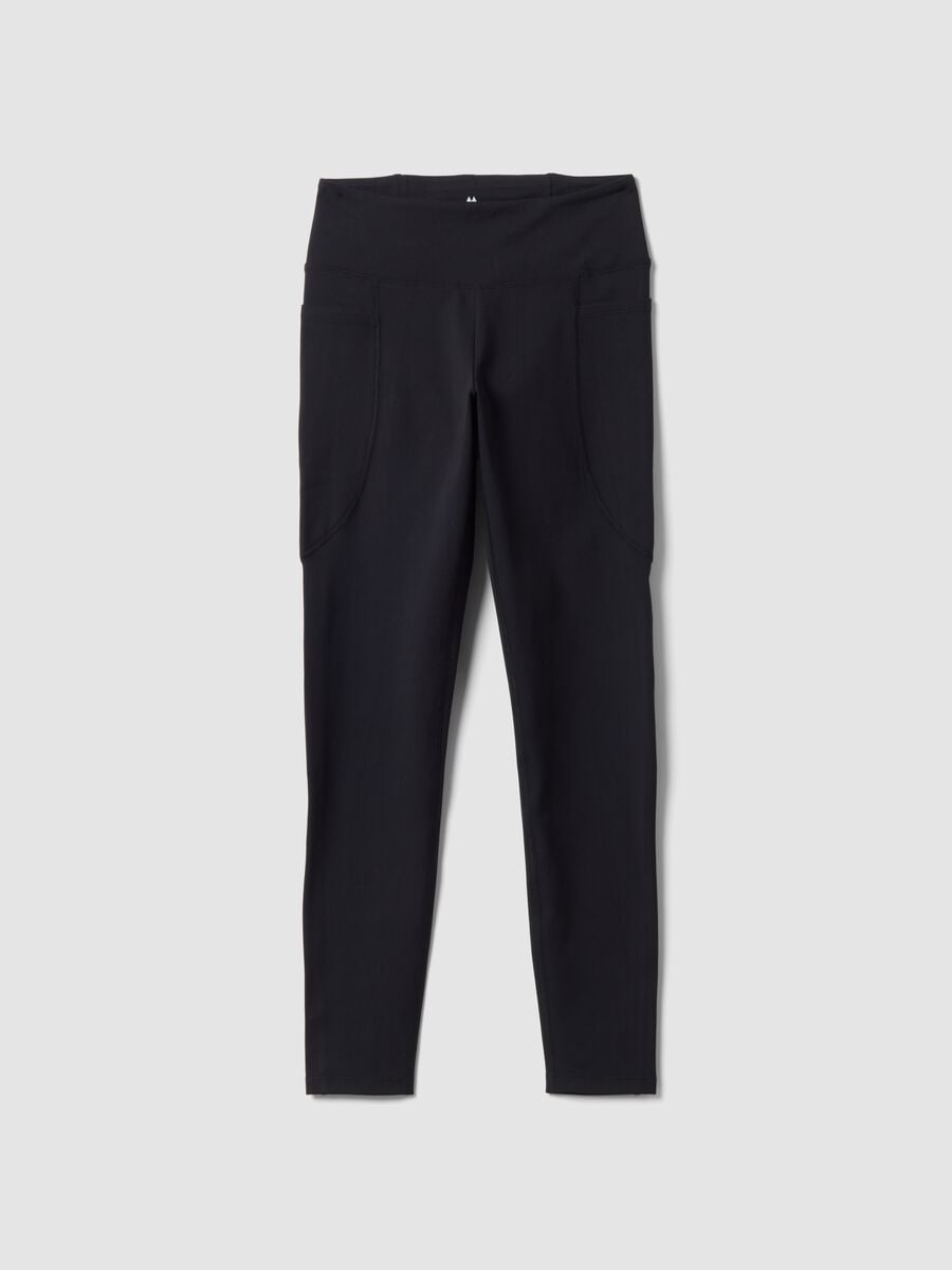 Schwarze Leggings aus Stretchmaterial ALTAVIA RUNNING_0