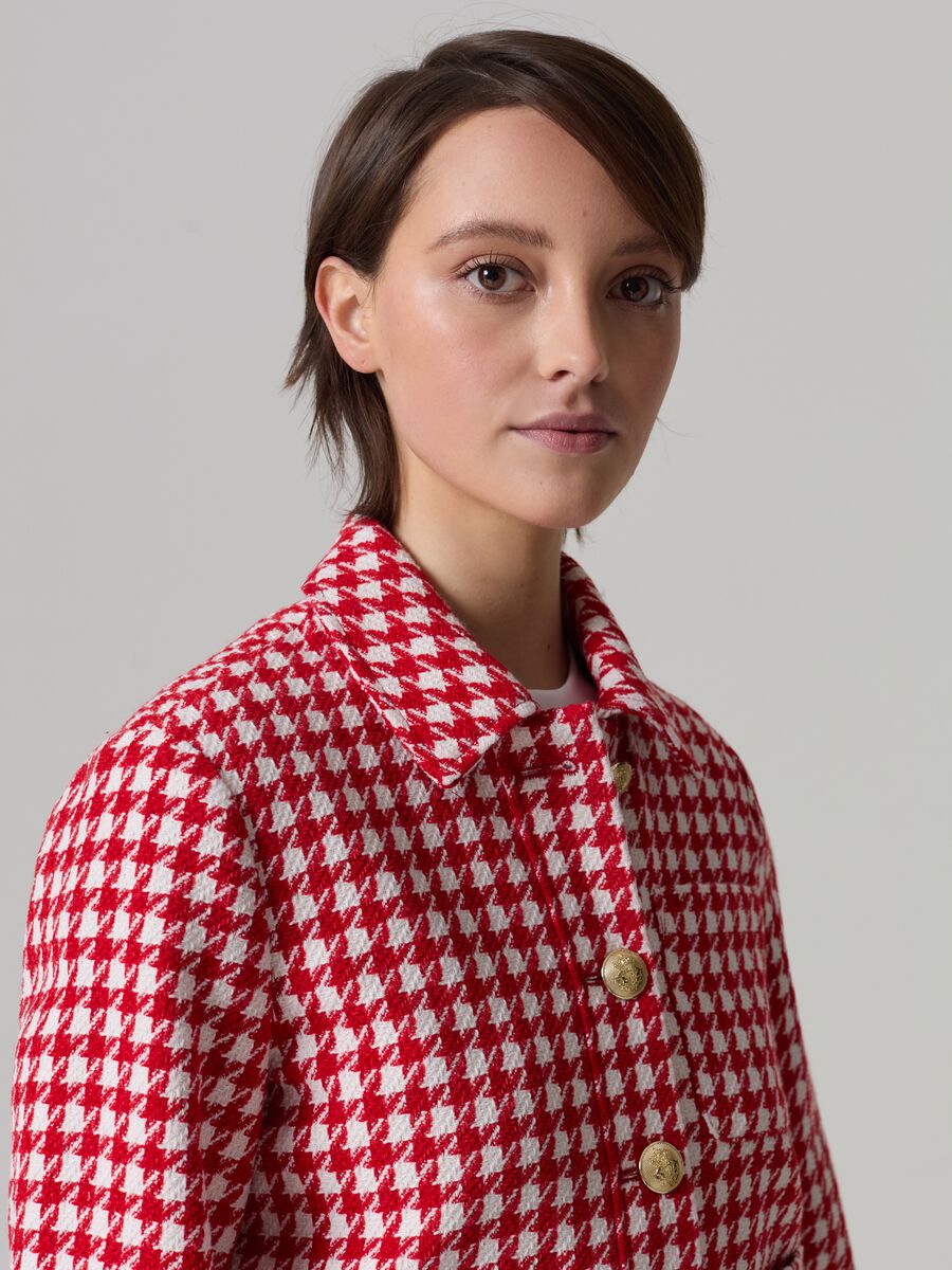 Houndstooth jacket with buttons_1