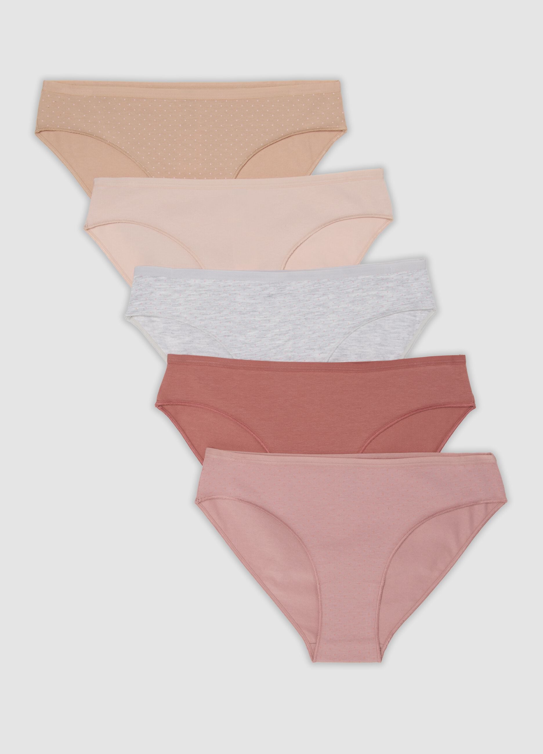 5-pack of multicolour briefs in organic cotton and stretch viscose
