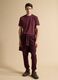 Rotes Regular-Fit T-Shirt aus elastischem Piqu&eacute;-Baumwollmix mit Easy Dry_1