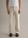 Beige regular fit cotton-linen blend jeans_2