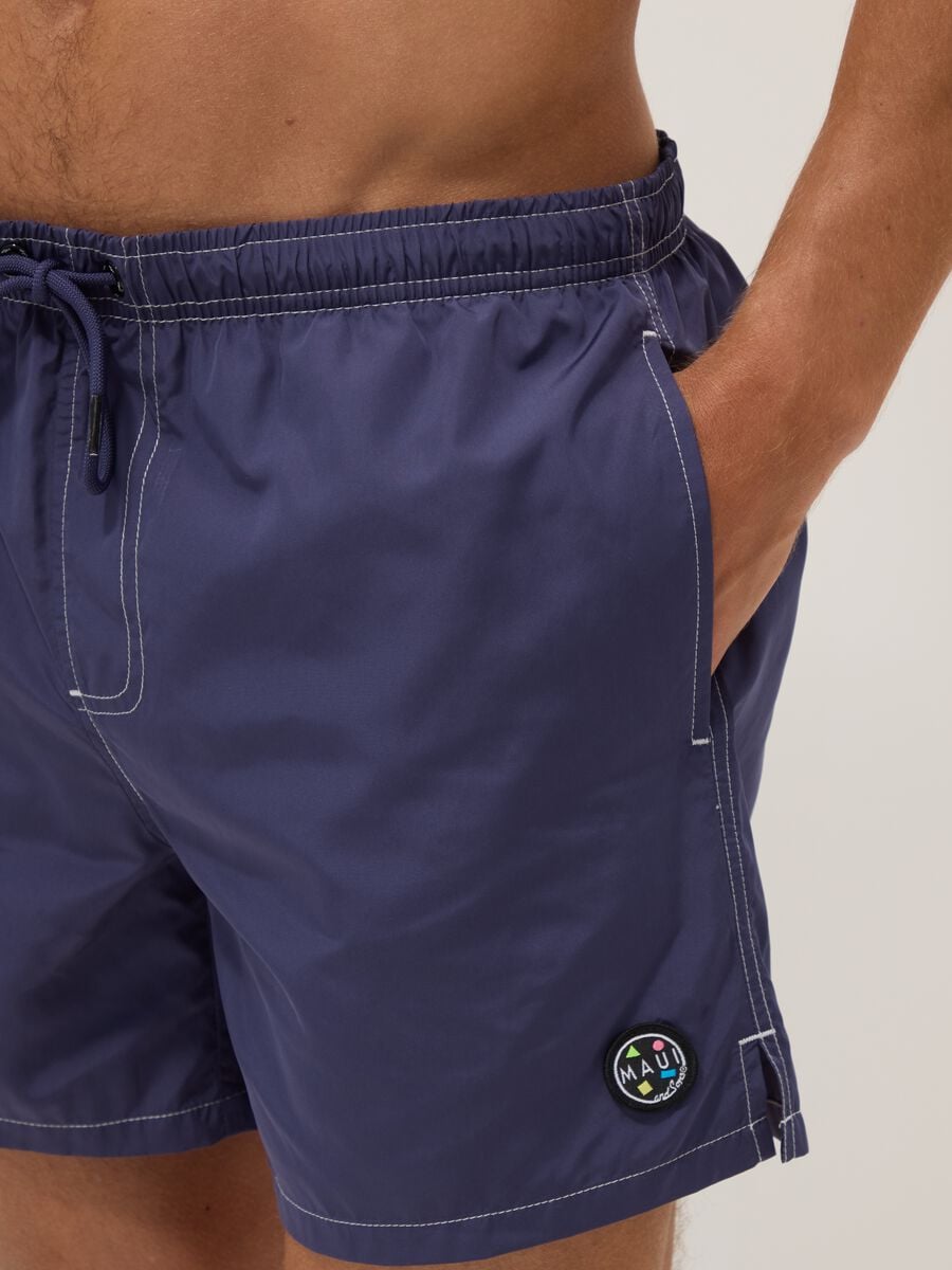 Ba&ntilde;ador tipo short azul con cord&oacute;n en la cintura_4