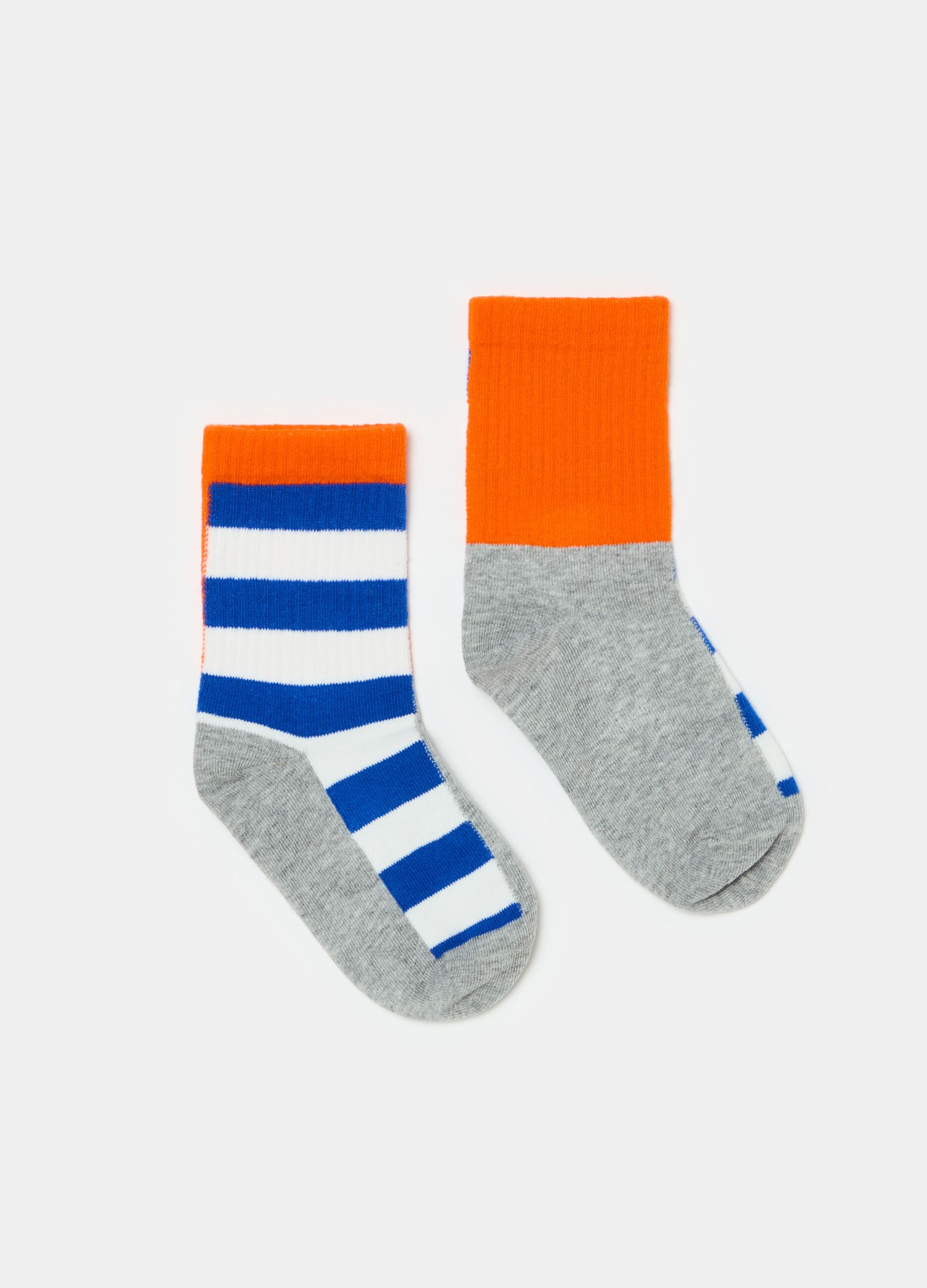 Two-pair pack short stretch cotton socks