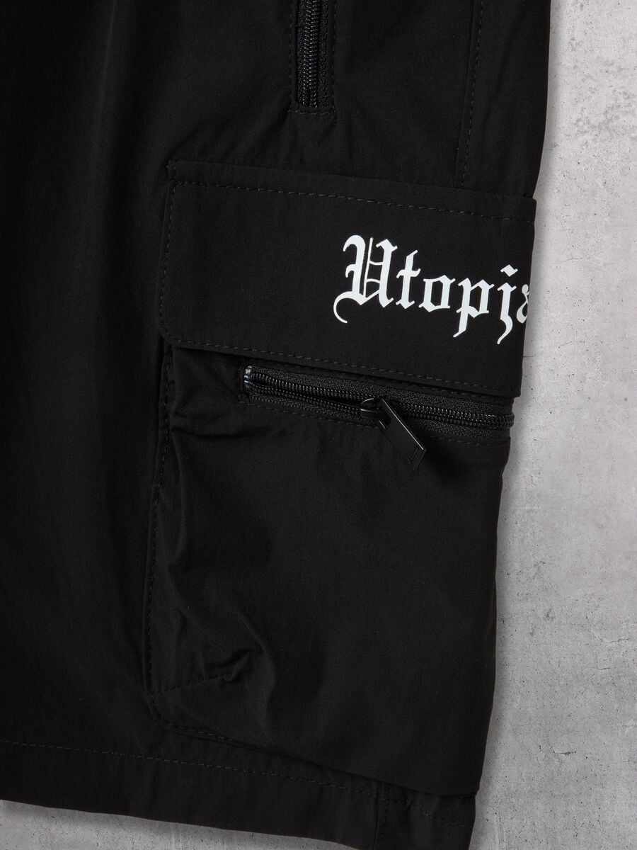 Kombat Active Cargo Shorts Black_7