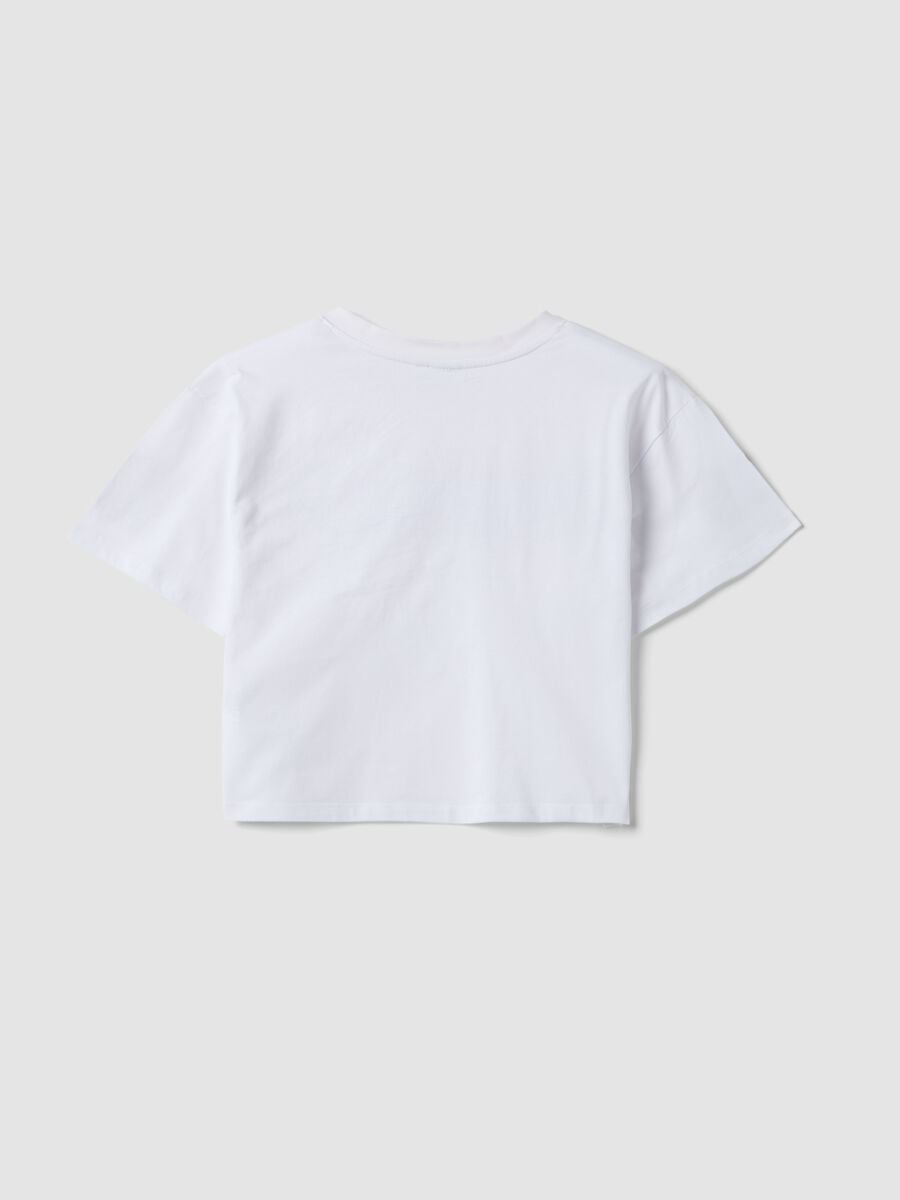 Camiseta blanca de algod&oacute;n puro con cuello en V_4