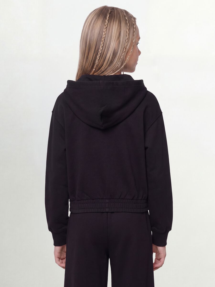 Black organic cotton hooded sweatshirt_3