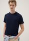 Regular fit blue pure cotton T-shirt_0
