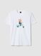 Wei&szlig;es T-Shirt mit Paul-Frank-Print aus reiner Baumwolle, Regular Fit_0