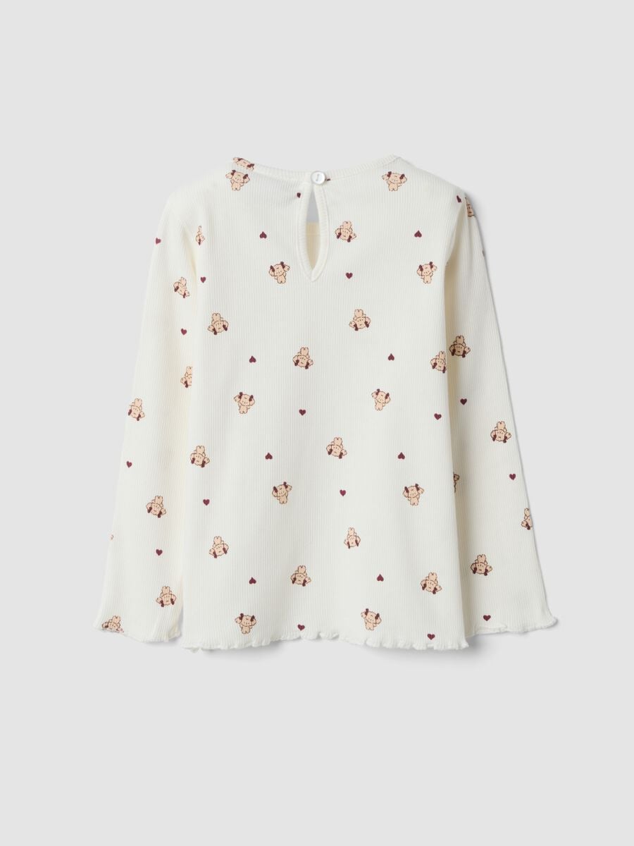 White organic stretch cotton crew-neck T-shirt_1