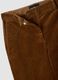 Brown flared ribbed stretch-cotton trousers_1